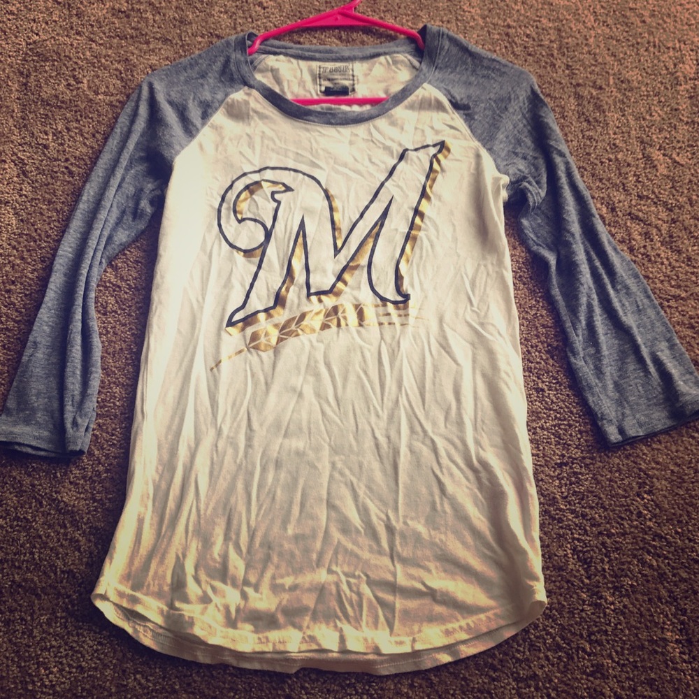 Milwaukee Brewer's t-shirt Pink Victoria's Secret